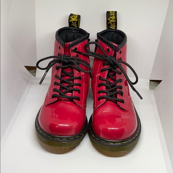 doc martin shoes red